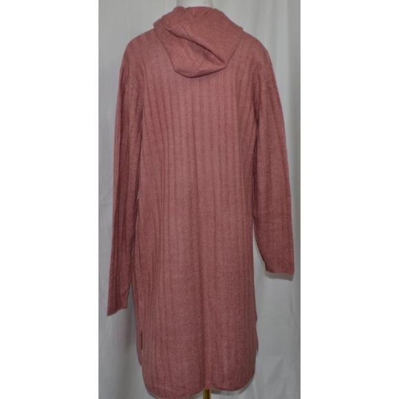 Theo & Spence Size M  Women's Open Front Cardigan with‎ Pockets Dusty Rose - Picture 3 of 9